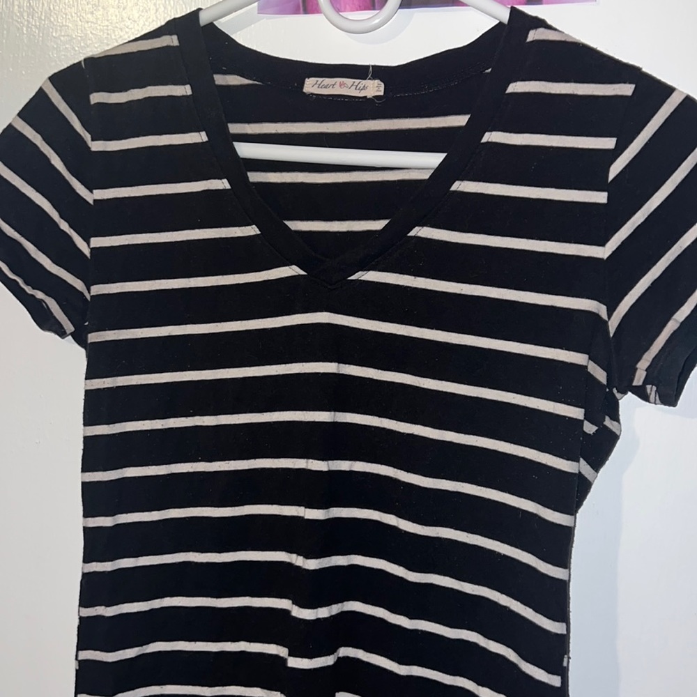 Striped V-Neck